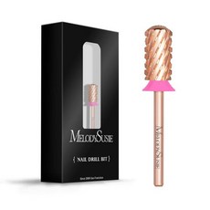 네일드릴비트 각질 제거 파츠 멜로디수지 안전 네일 드릴 비트 332 부드러운 원형 상단 대형 배럴 카바이드 매니큐어 페디큐어 큐티클 젤 폴리싱용 초보자용 로즈 골드 시리즈 비트, Triple Coarse-3XC, Purple, 1