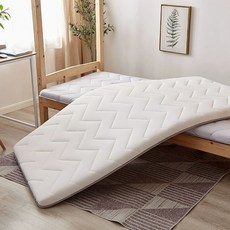 휴대용토퍼 싱글 메트 낮잠 연결형 분리형 손님용 패드, 1cm, 아이스 실크 하트6cm