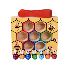 JoyBaby 益智玩具 蜜蜂顏色對對碰 兒童啟蒙玩具, 1個, 蜂箱遊戲組-F