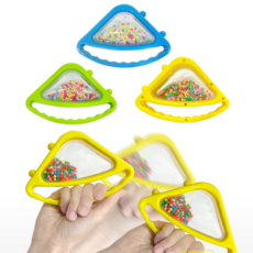 어린이박자놀이 비즈알마라카스 삼각쉐이커 영유아음악교구 색상랜덤 3p