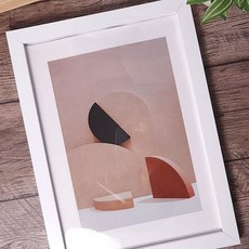 액자 A4 걸이형 화이트 벽걸이 사진 그림 인테리어 거실, 1개, 상세페이지 참조