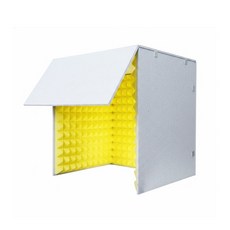 노브렌드 방음부스 방음부스 이동식 흡음재 개인촬영 데스크탑 홈 소음차단 레코딩 조립식 스튜디오 방음 커버 개인 모듈러 레코딩 아티팩트 제거, 1개, 블루