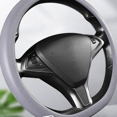D컷 논슬립 핸들커버 자동차 공용 실리콘 슬림, 01SIL핸들커버-베이지