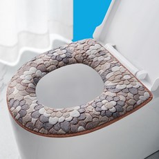 家用加厚馬桶墊拉鏈粘扣式坐便墊四季通用馬桶坐墊可水洗馬桶套, 1個, 粘扣款寶石咖43*37