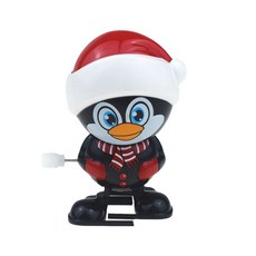 聖誕老人 搖頭走路發條玩具 雪人麋鹿聖誕節小物, 4款Q版搖頭 企鵝, 1個