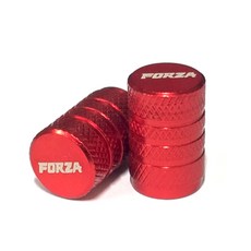 락모터스 포르자 호환 타이어밸브캡 타어이구찌 주입구마개, 레드, 1세트