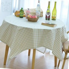 루다스 원형테이블보 식탁보 그린 140x140cm