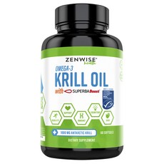 Zenwise Labs Omega-3磷蝦油1000mg軟膠囊, 1個, 60入