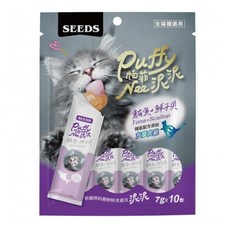 惜時SEEDS Puffy帕菲Nee泥泥貓肉泥條 70g/840g, 鮪魚+鮮干貝+左旋肉鹼, 1袋, 70g