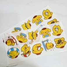 1+1 방수스티커 폼폼푸린 판스티커 pvc 리무버블 조각스티커 캐릭터스티커 노트북스티커 대형스티커 산리오, 1개, 폼폼푸린 / 1+1 총2장