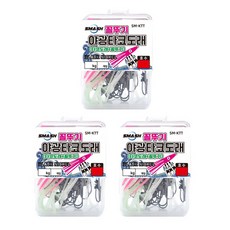SMASH 문어낚시 꼴뚜기 야광 타코도래 벌크형 SM-KTT 3팩, 1개