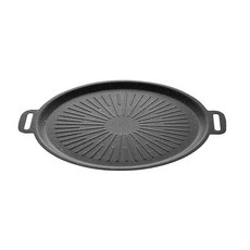 麥飯石烤肉盤 家用不沾鍋 適合電磁爐卡式爐, 1個, 28CM（加厚款）