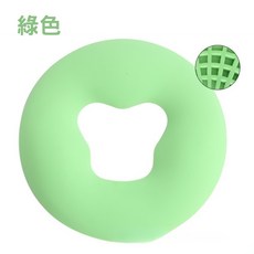 高回彈性 美容床頭枕 臉部支撐按摩床枕 可水洗 SPA頭枕, 1個, 矽膠趴枕 綠色