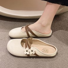 Modern Fashion 여성 발편한 플라워 플랫 샌들 뮬 슬리퍼 X93