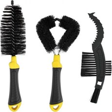 com-four 3개 세트 자전거 세척 스쿠터 오토바이 자동차에 적합 브러시 체인 크랭크 체인링 프레임 타이어용, 3피스 세트. 세트