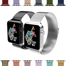 애플워치 밀레니즈 스트랩 호환 밴드, 블랙, 1개