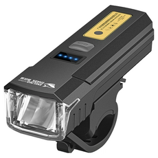 微笑鯊 QX-D431 自行車燈 智能光控 LED 高亮騎行燈, 1個, 黑 微笑鯊 QX-D431B