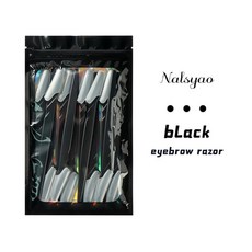 눈썹 트리머 얼굴 면도기 휴대용 제모기 정리 메이크업 도구, 5. A0049-12PCS black, 기본