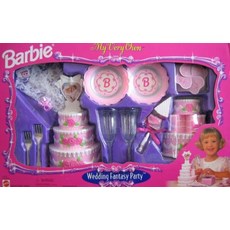 Barbie My Very Own WEDDING FANTASY PARTY ENTERTAINING Set 아동용 사이즈 (1999 Arcotoys Mattel), 기본 옵션