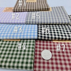 先染布 格子 純棉 MIT 手作拼布, 1個, #4綠,尺, #4綠