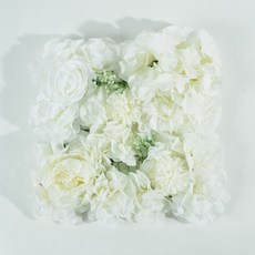 嗨購 婚禮仿真玫瑰花牆背景牆 婚慶花拱門影樓形象牆 塑膠裝飾花排, 白色