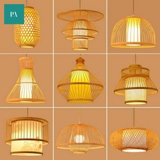 인테리어 오마카세 일본 카키 식당 대나무 램프 천장등, A. 작은