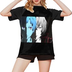 반티야구복 유니폼 Bungo 애니메이션 스트레이 독 셔츠 여성용 야구 반팔 티셔츠 폴리에스터 컬러 블로킹