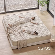 아씨방가구 에이셀 알러지케어 본넬 유로탑 패밀리 침대 매트리스 SS+SS, 베이지