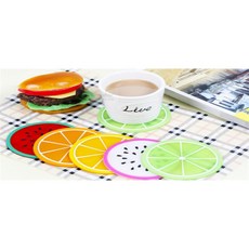 눈꽃디자인 과일모양 컵받침 컵받침대, 용과