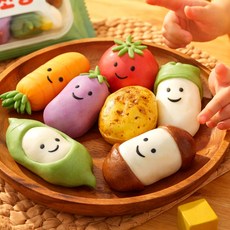 7가지 야채 모양 친구들 찐빵, 1개, 280g