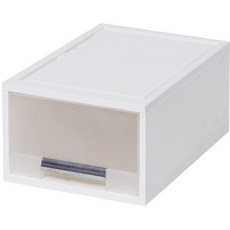 화인 화이트 스텝 서랍박스 27cm 2호 1단 창신리빙, 단품, 1개