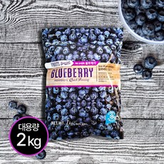 기타 [IQF공법] 깨끗이 씻어나온 칠레산 냉동블루베리 1kg+1kg (총 2팩), 2개, 1kg