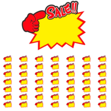 리빙사인 POP 행사 쇼카드 15cm X 11cm, 50개