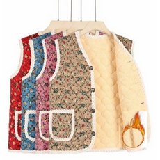 조끼 고급진 할머니조끼/빈티지 초저렴 털 융털조끼/겨울조끼/베스트/김장조끼/꽃무늬조끼/누빔