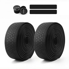 시클로베이션 어드밴스드 레더 터치 자전거 핸들바 테이프, 1세트, 블랙