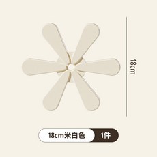 矽膠隔熱墊 餐桌墊 防燙耐熱墊 家用耐高溫餐墊 碗墊 杯墊, 1個, 硅膠隔熱墊【1片裝】米白色,【嚴選優質硅膠+ABS】不懼高溫防水防污