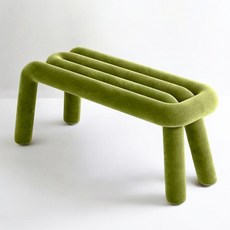 VITALO 인테리어 볼드벤치 까페 의자 롱 체어 현관 쇼룸 스튜디오 의자, 1개, 올리브그린(OLIVE GREEN)