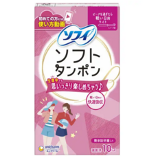 일본 유니참 소피 탐폰 Unicharm SOFY Tampon, 10개입, 1개, 라이트