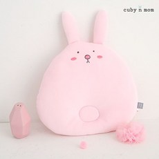 이지레빗 짱구베개 신생아 두상 아기베개, 핑크