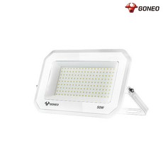 고네오 GONEO SIMPLE LED투광기 50W 화이트바디 주광색 방진 및 방수IP67 플리커프리+니트럴장갑2개포함, 1개