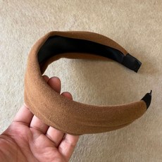 韓系簡約灰色絨面寬邊髮箍 高顱頂顯臉小百搭髮飾, 1個, 6cm焦糖色绒面宽发箍