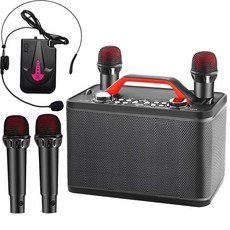 大聲公 愛唱型無線式多功能行動音箱 雙手持耳麥 台灣現貨 24小時出貨, 尊貴黑, BSMI:R36303 NCC : CCAH23LPB151T0