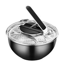 手壓式脫水器 3.5L大容量瀝水籃, 不鏽鋼, 1個