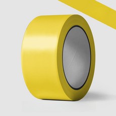 제이 안전선 마스킹테이프 스티커 경고테이프 방수테이프 인테리어 공사현장, 4.8cm 롤 옐로우, 1개
