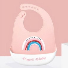 롤링턱받이 길이 조절 파스텔 실리콘 방수 무지 GWM nrb*87468VK, 1개