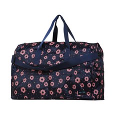 HAPI TAS 台灣公司貨 摺疊可掛行李箱收納袋 旅行袋 露營袋, 摩登花朵深藍, 1個