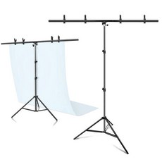 LT-216 포토그라피 PVC 배경지 배경천 거치대 T스탠드 180X160cm (브이로그 제품 사진 촬영 등), 1개