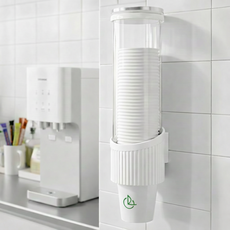 타니아홈 공간을 살리는 위생 종이컵 디스펜서 홀더, 1개, 화이트