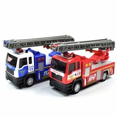 HOOT 메탈레스큐 소방차 사다리차 경찰차 중장비장난감 풀백카