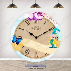 이상한 나라의 앨리스 원형 배경 커버 생일 축하 커스텀 서클 사진 배경 스튜디오, Elastic100cm-3ft, 05, 1개
